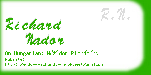 richard nador business card